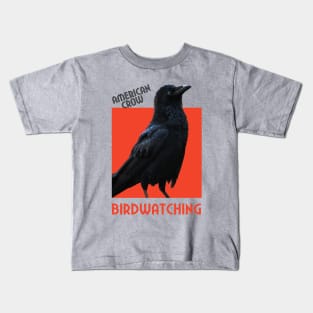 Birdwatching. American Crow Kids T-Shirt
